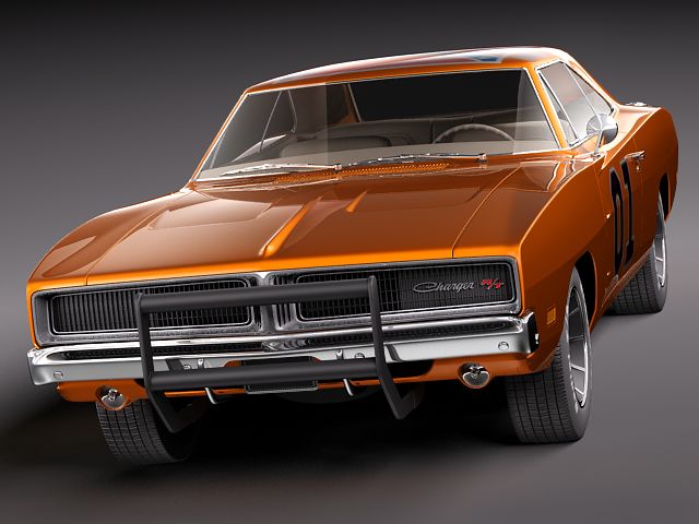 Dodge Charger 1969 RT - General Lee 3D Model 3D model_3