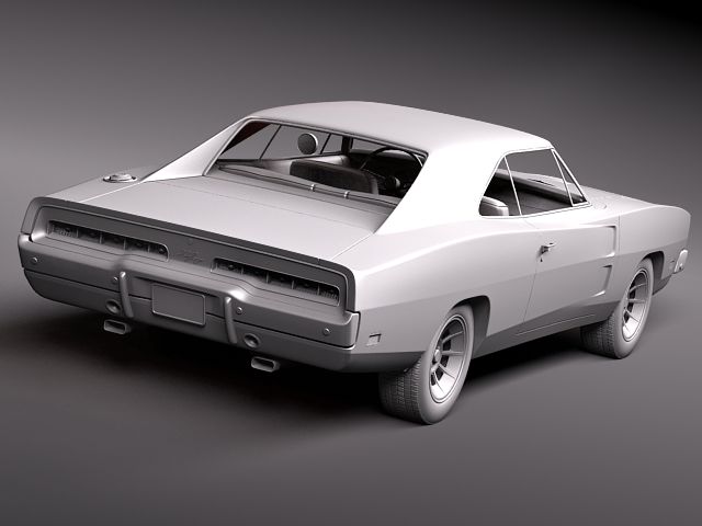 Dodge Charger 1969 RT - General Lee 3D Model 3D model_9