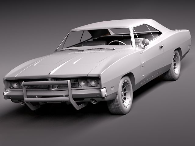 Dodge Charger 1969 RT - General Lee 3D Model 3D model_12