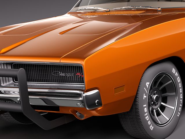 Dodge Charger 1969 RT - General Lee 3D Model 3D model_2