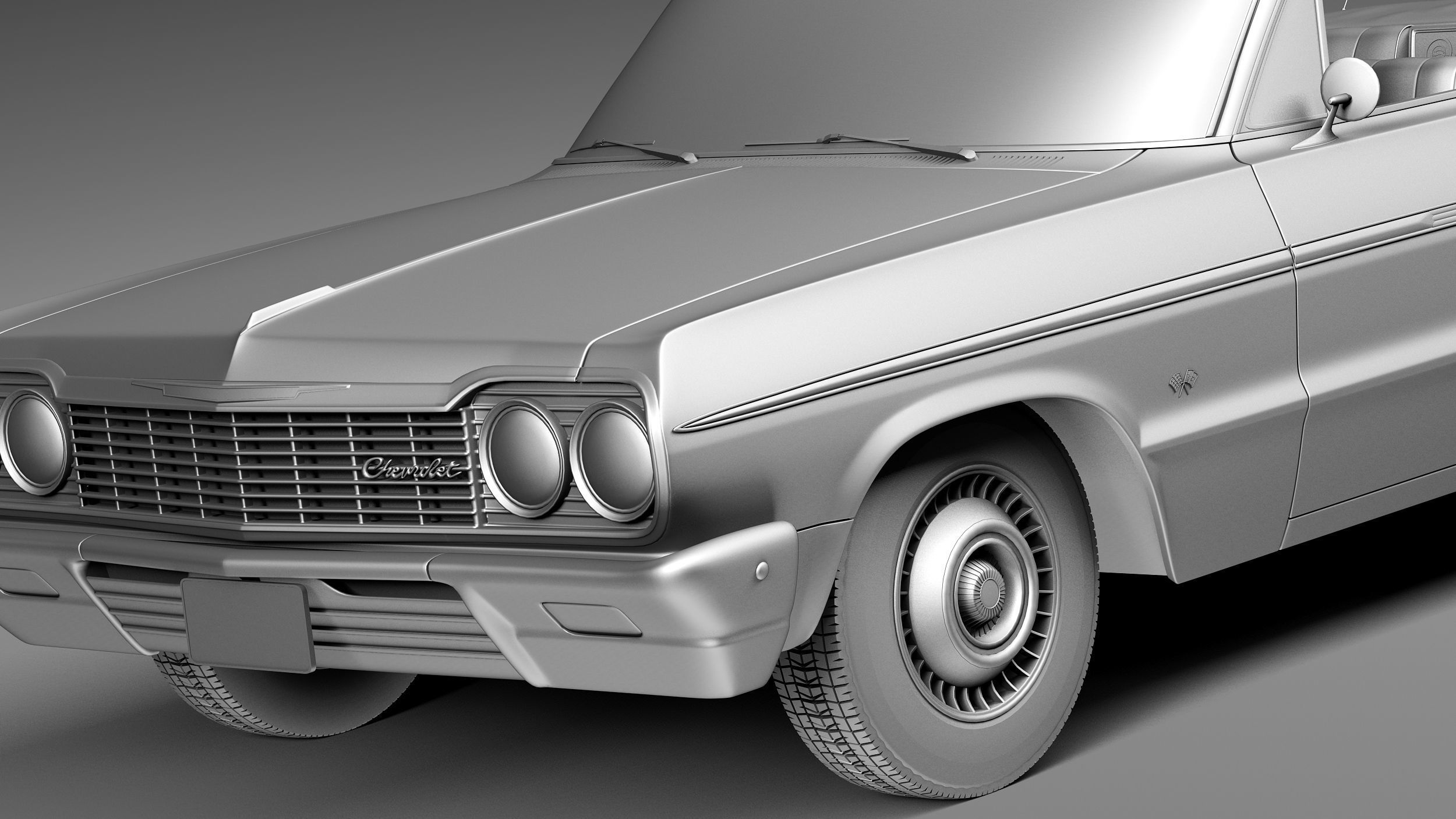 Chevrolet Impala Convertible 1964 3D model_11