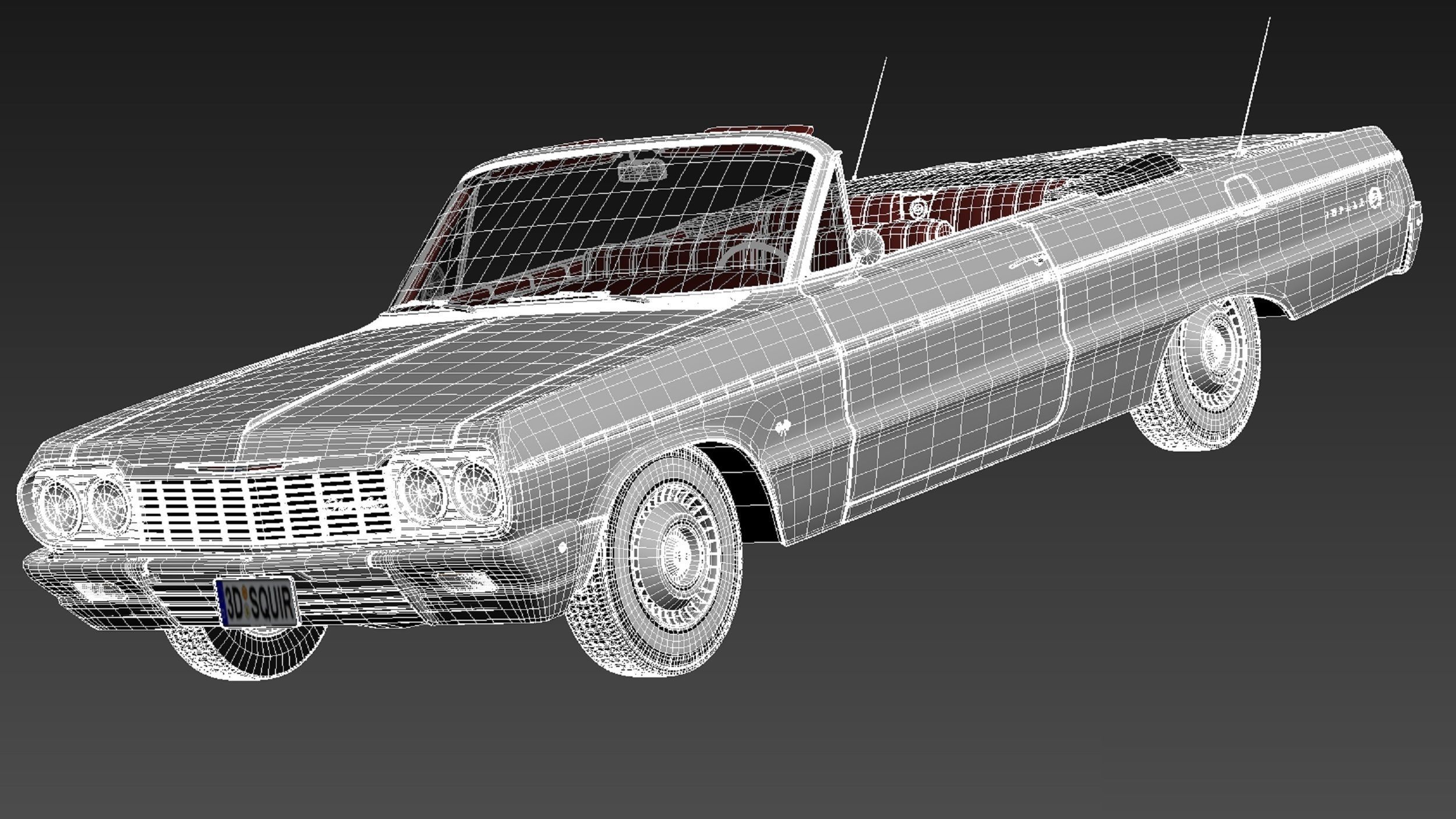 Chevrolet Impala Convertible 1964 3D model_18
