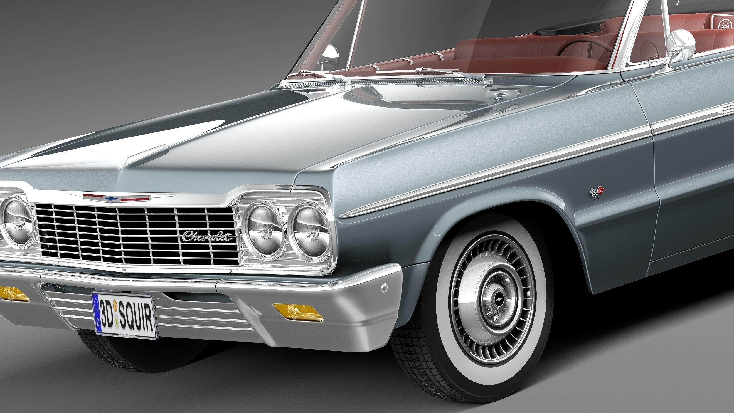 Chevrolet Impala Convertible 1964 3D model_3