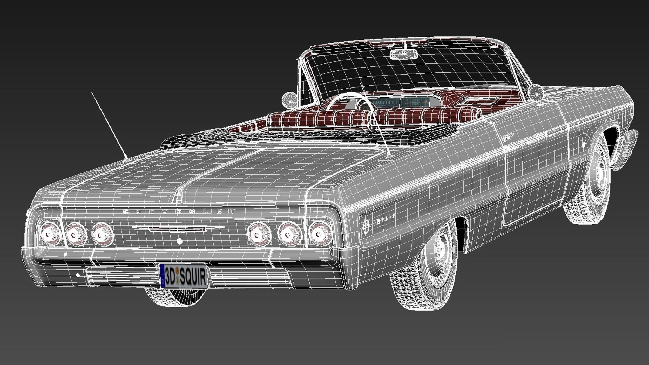 Chevrolet Impala Convertible 1964 3D model_19