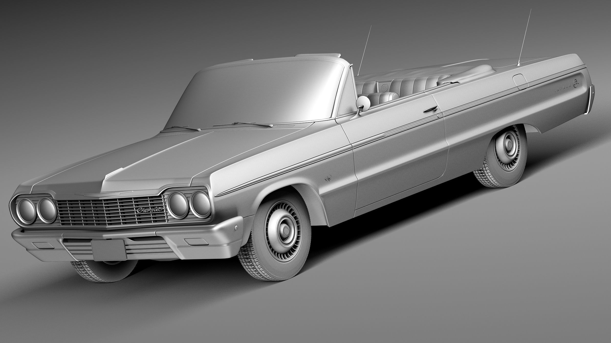 Chevrolet Impala Convertible 1964 3D model_9