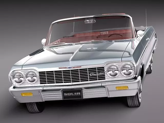 Chevrolet Impala Convertible 1964 3D model_0