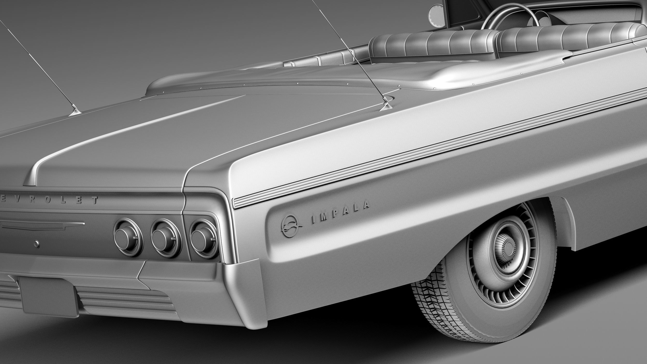 Chevrolet Impala Convertible 1964 3D model_12
