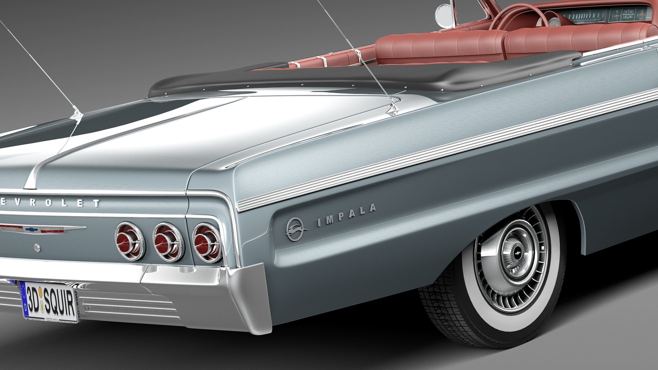 Chevrolet Impala Convertible 1964 3D model_4