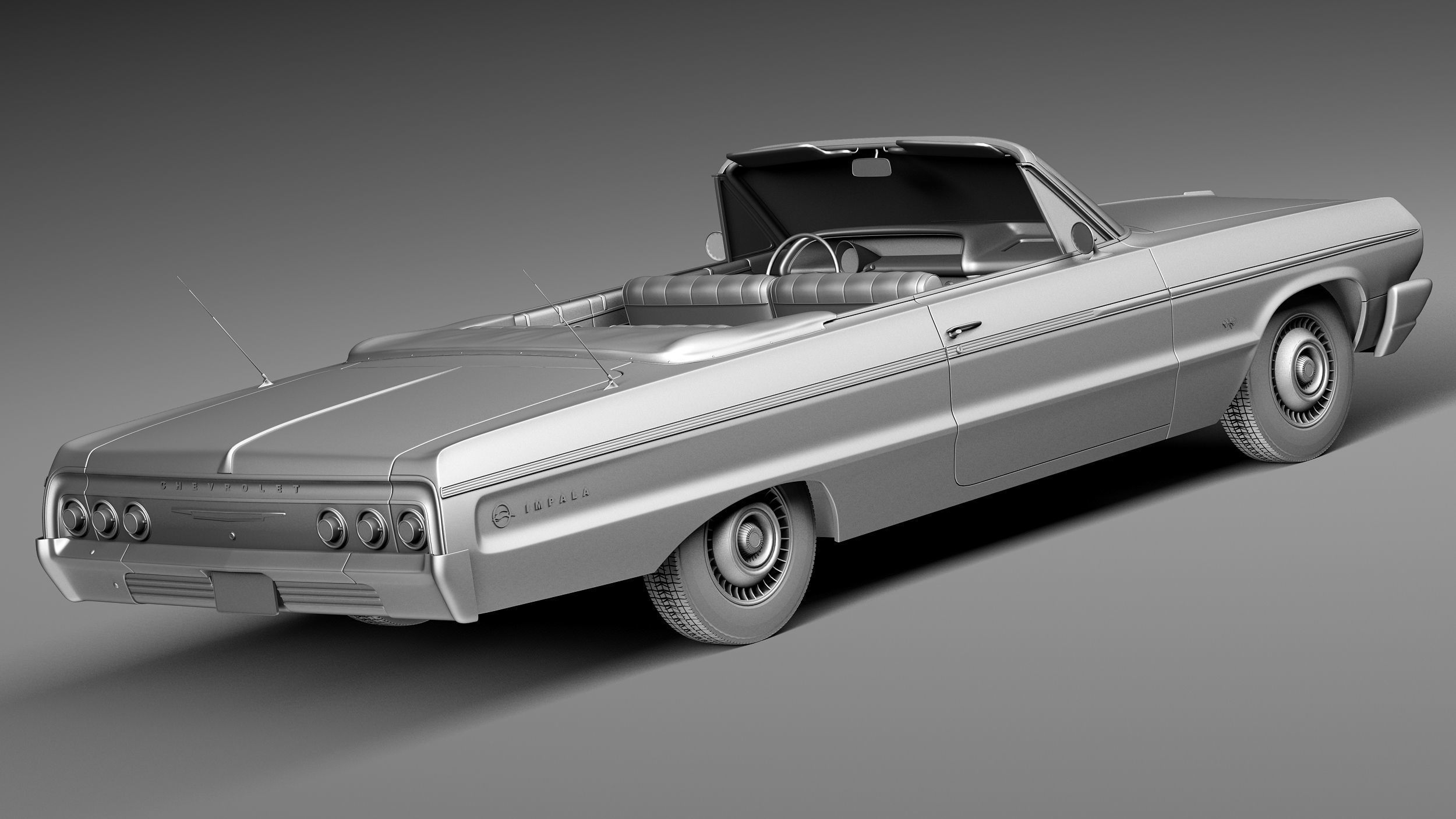 Chevrolet Impala Convertible 1964 3D model_13