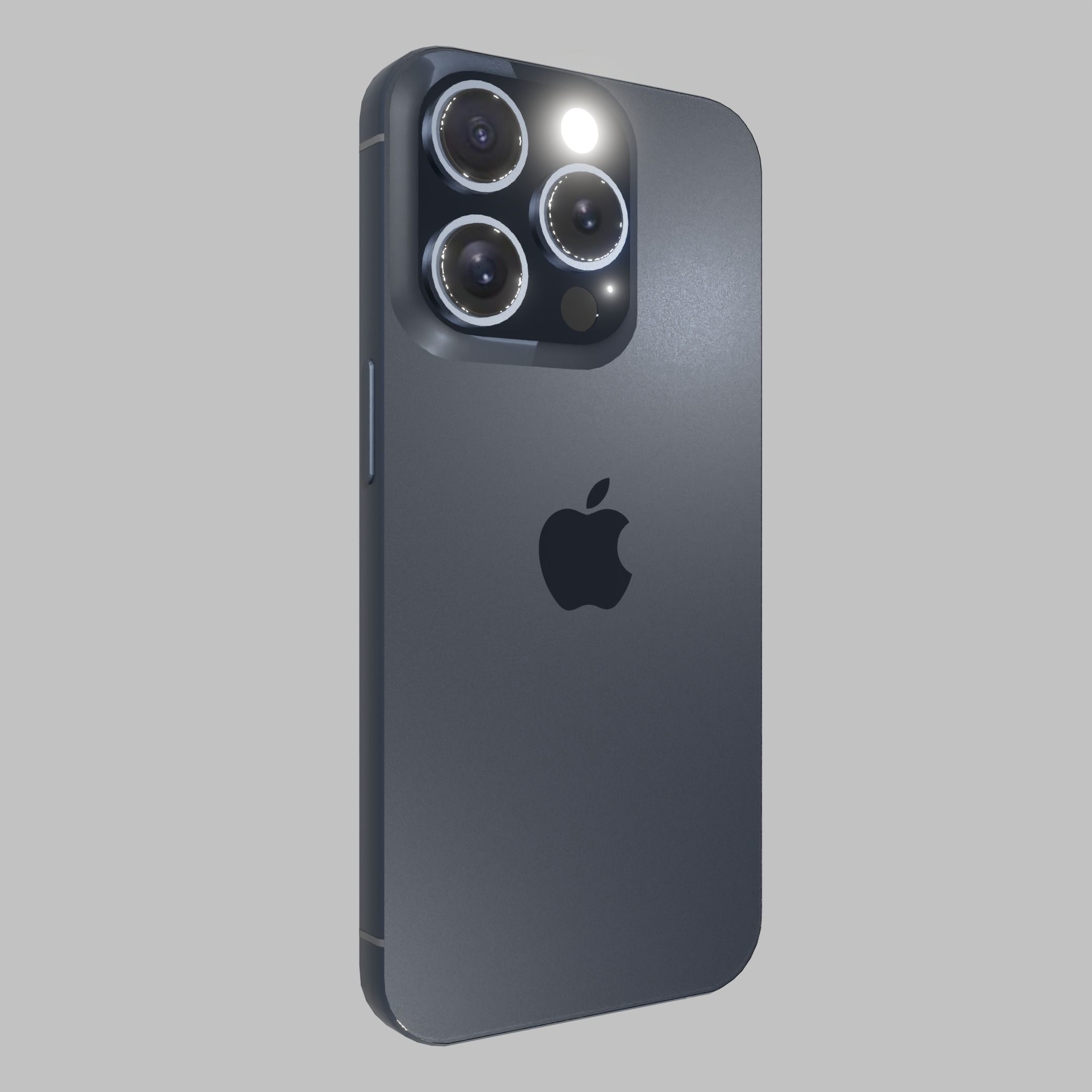 iPhone 15 Pro Blue Titanium 3D model_2