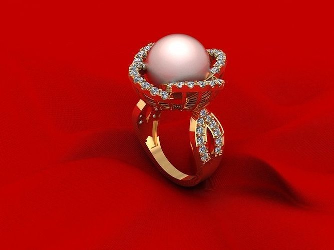 Round Pear Rings 3D print model