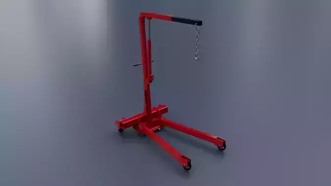 Folding workshop crane Clarke model 3D model