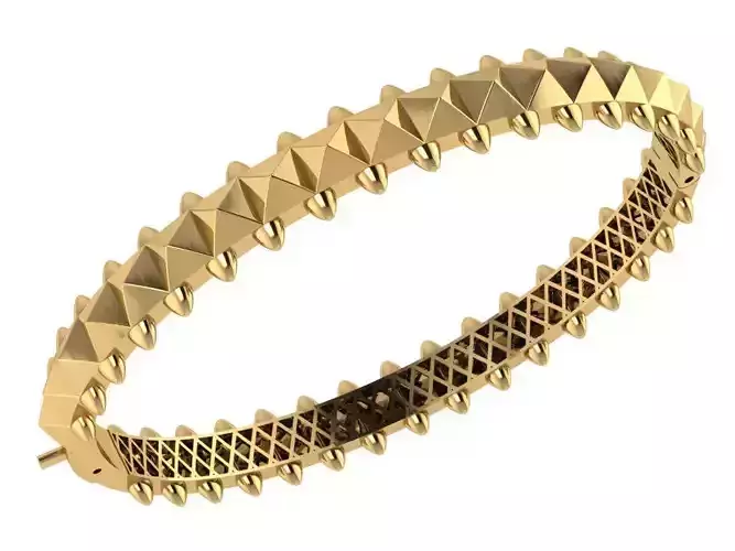 Direct casting gold bracelet 3D model