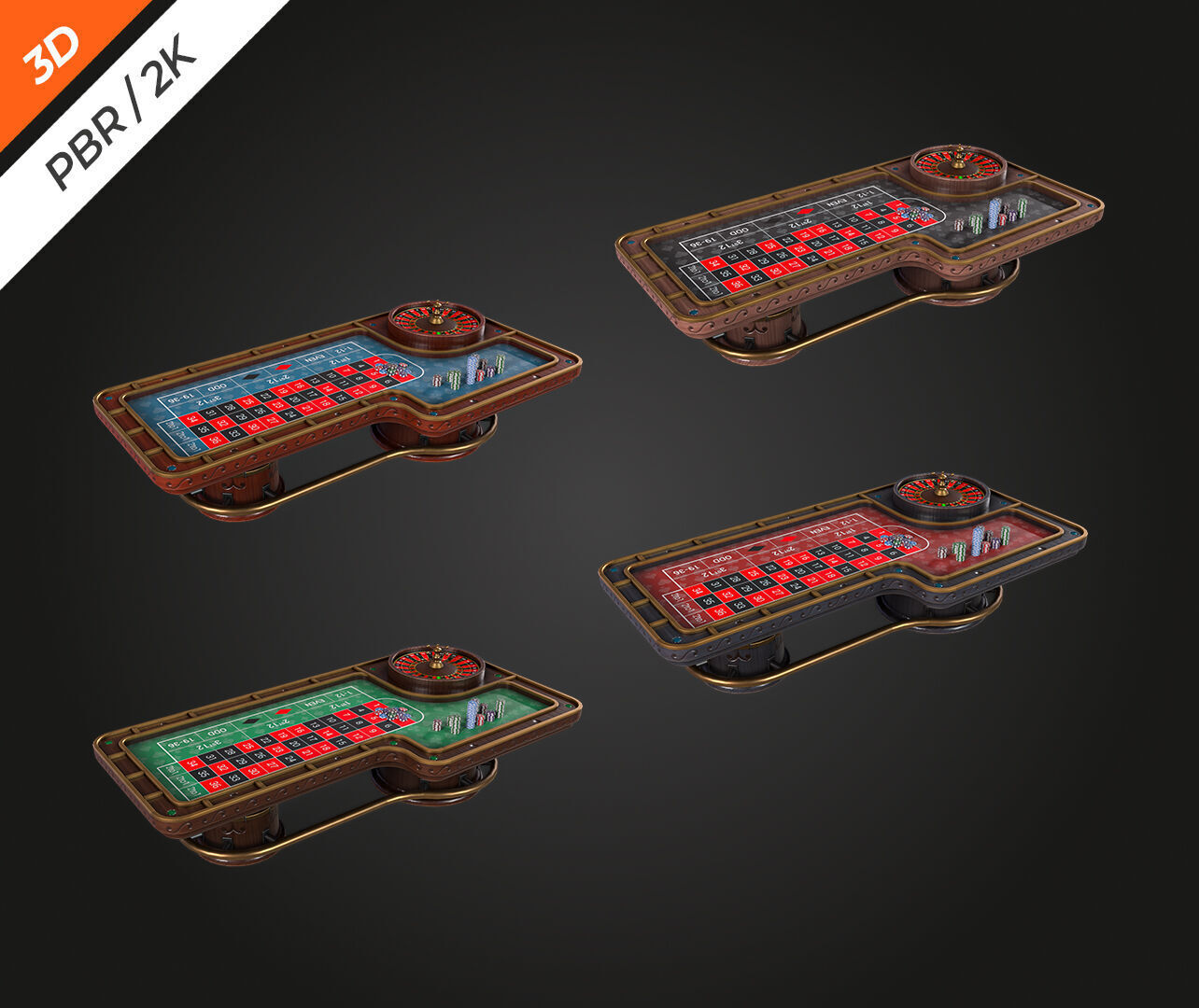 Casino Pack Low-poly 3D model_6