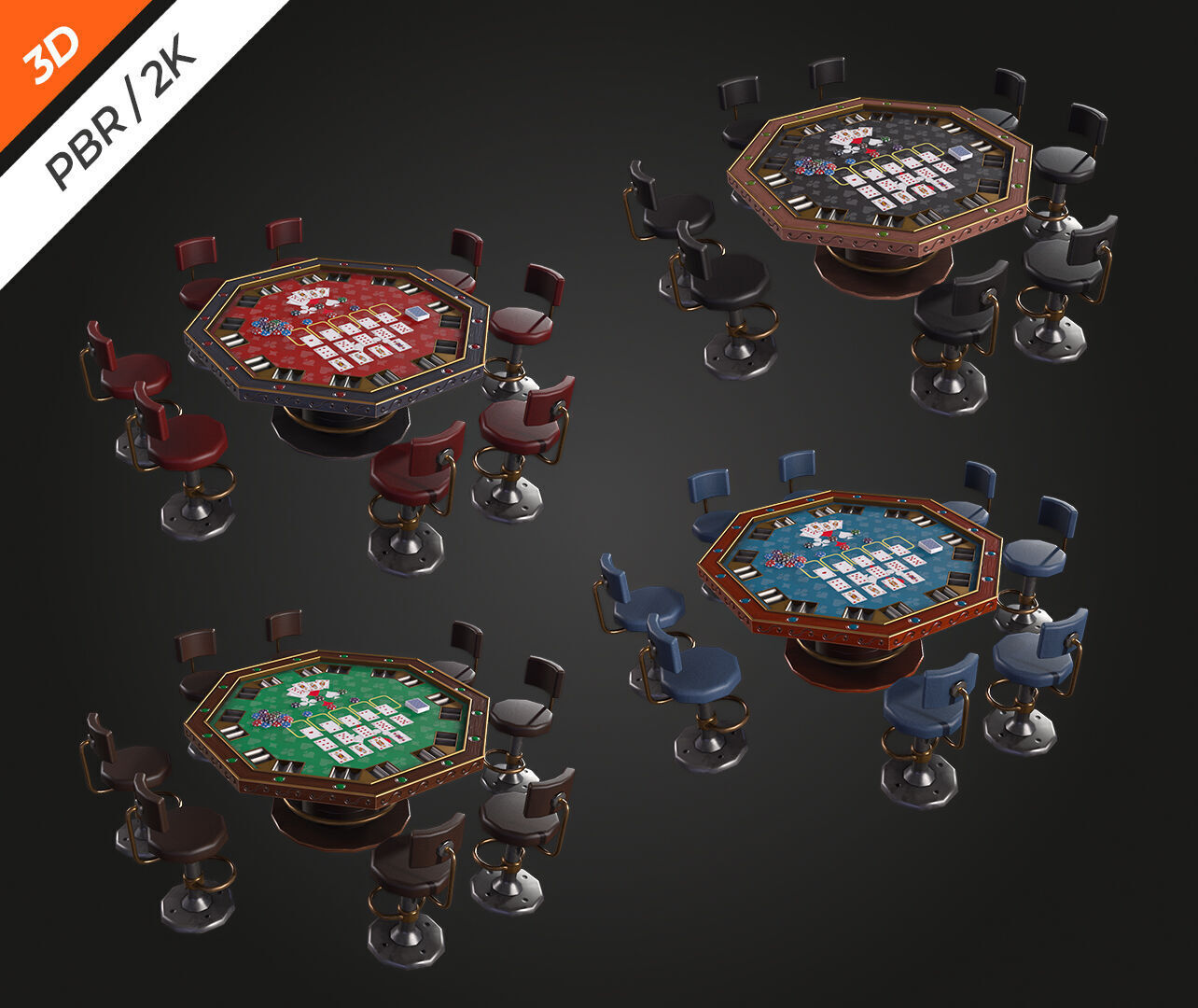 Casino Pack Low-poly 3D model_4