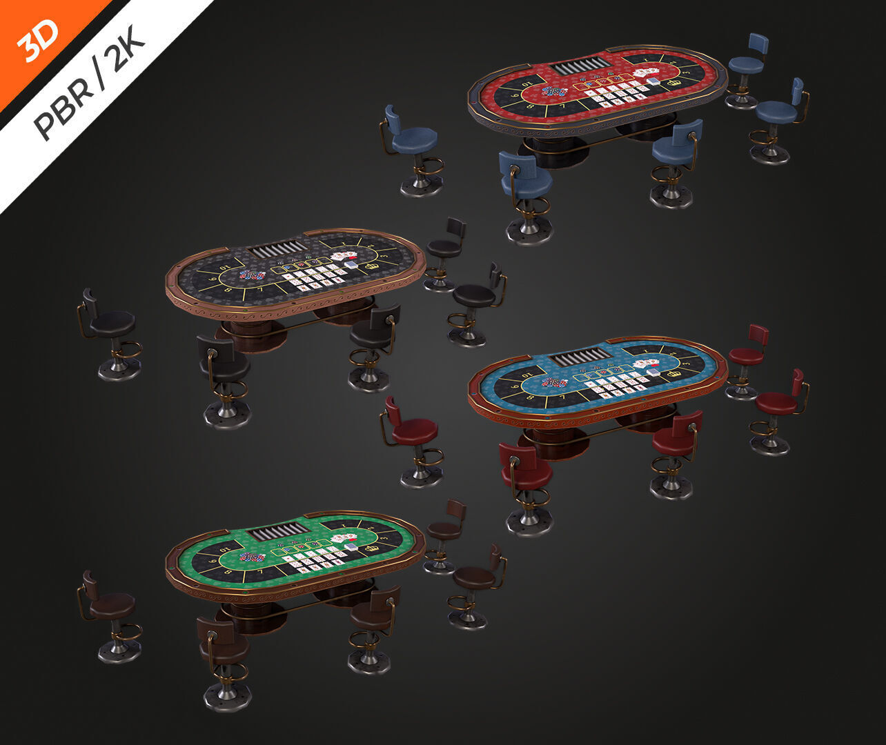 Casino Pack Low-poly 3D model_3