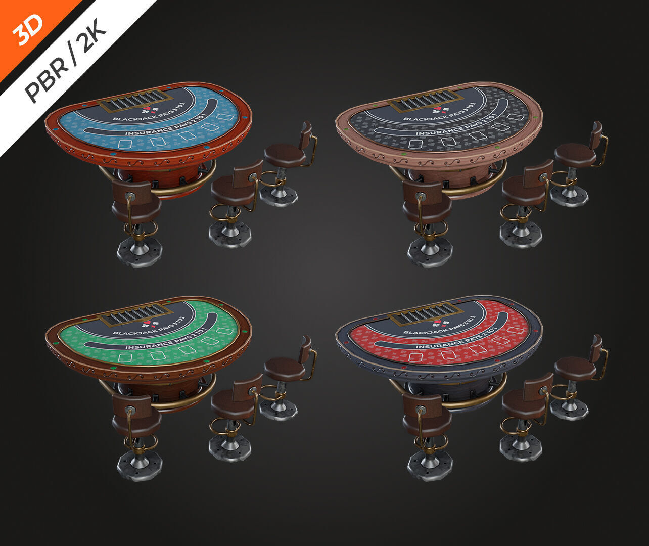 Casino Pack Low-poly 3D model_2