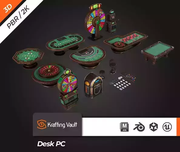Casino Pack Low-poly 3D model