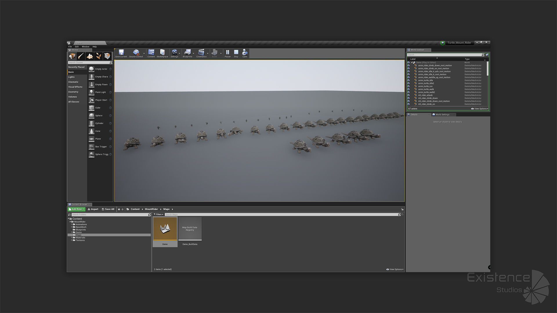 Turtle Mount Rider - Tortilla Ryder Creature Riding Reptile - 21 Low-poly 3D model_7