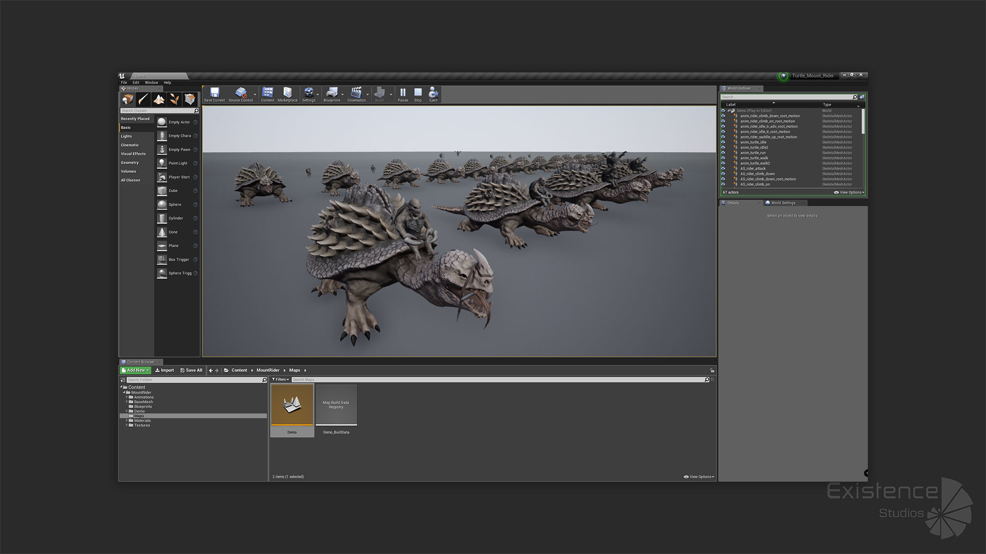 Turtle Mount Rider - Tortilla Ryder Creature Riding Reptile - 21 Low-poly 3D model_18