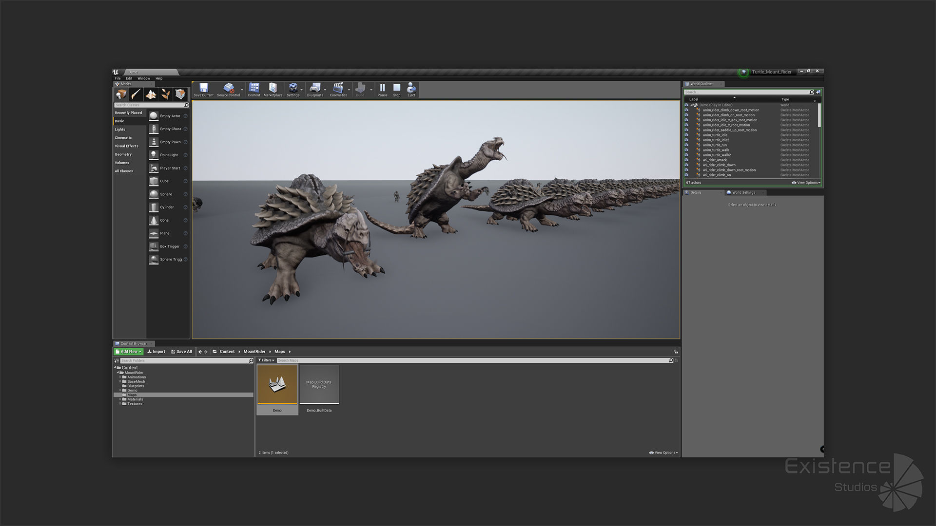 Turtle Mount Rider - Tortilla Ryder Creature Riding Reptile - 21 Low-poly 3D model_19