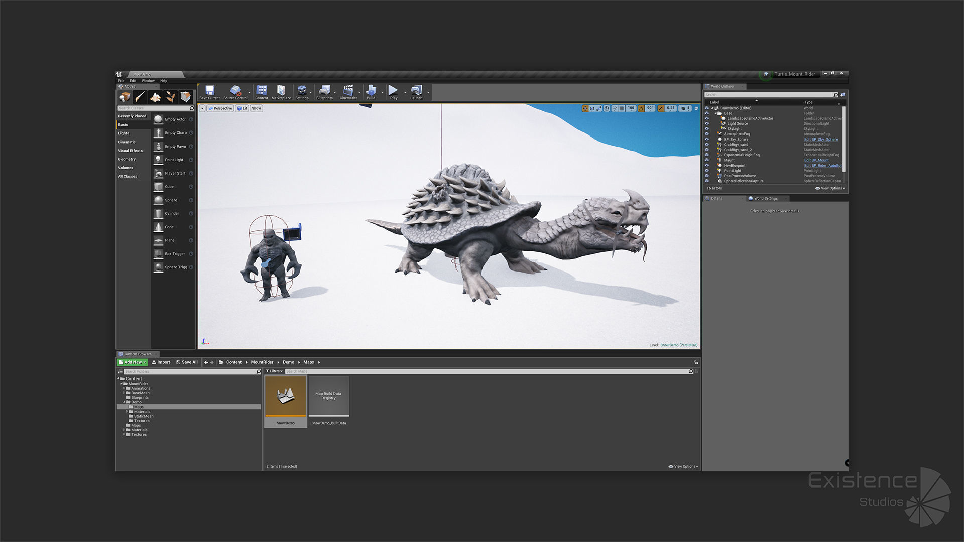 Turtle Mount Rider - Tortilla Ryder Creature Riding Reptile - 21 Low-poly 3D model_17