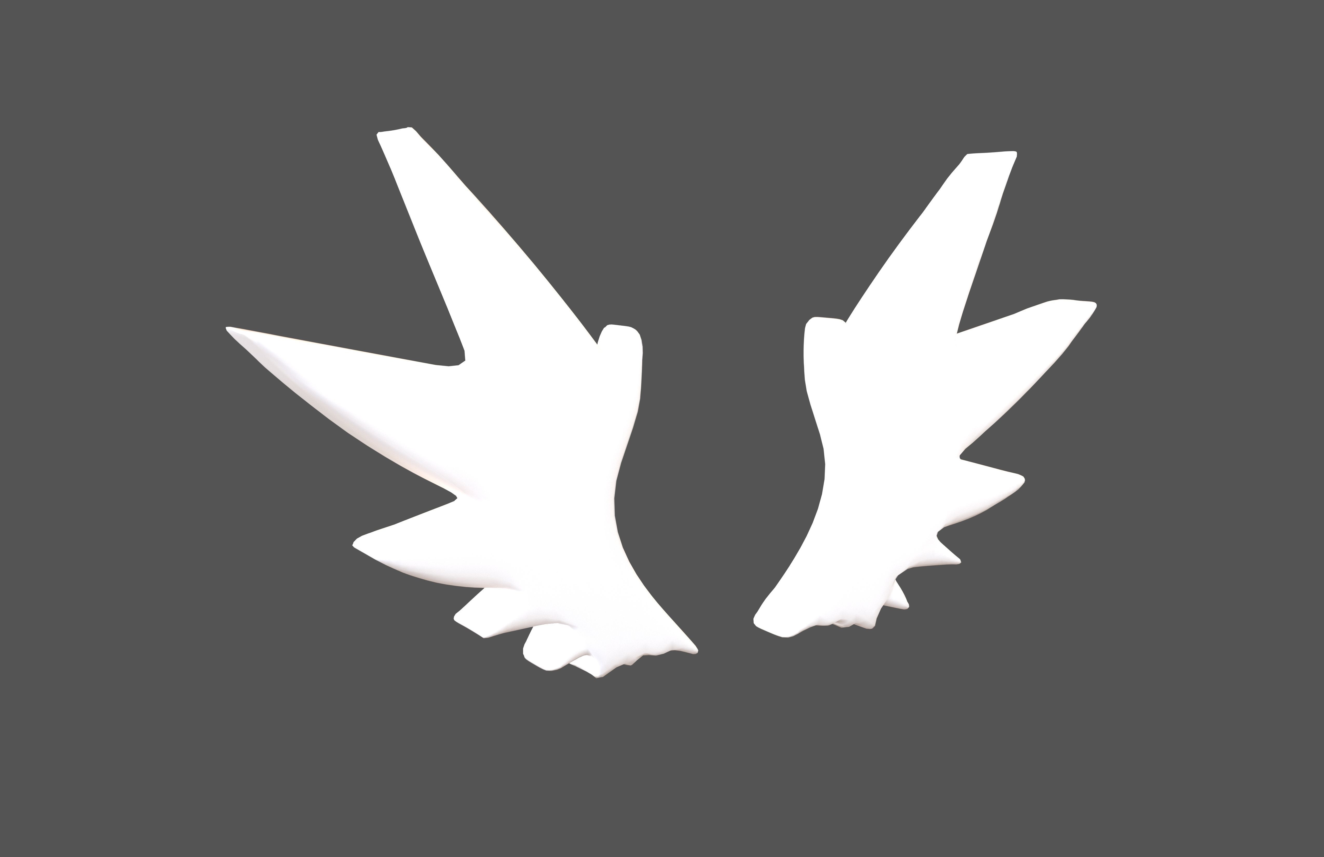 Wing Symbol v8 002 Low-poly 3D model_1