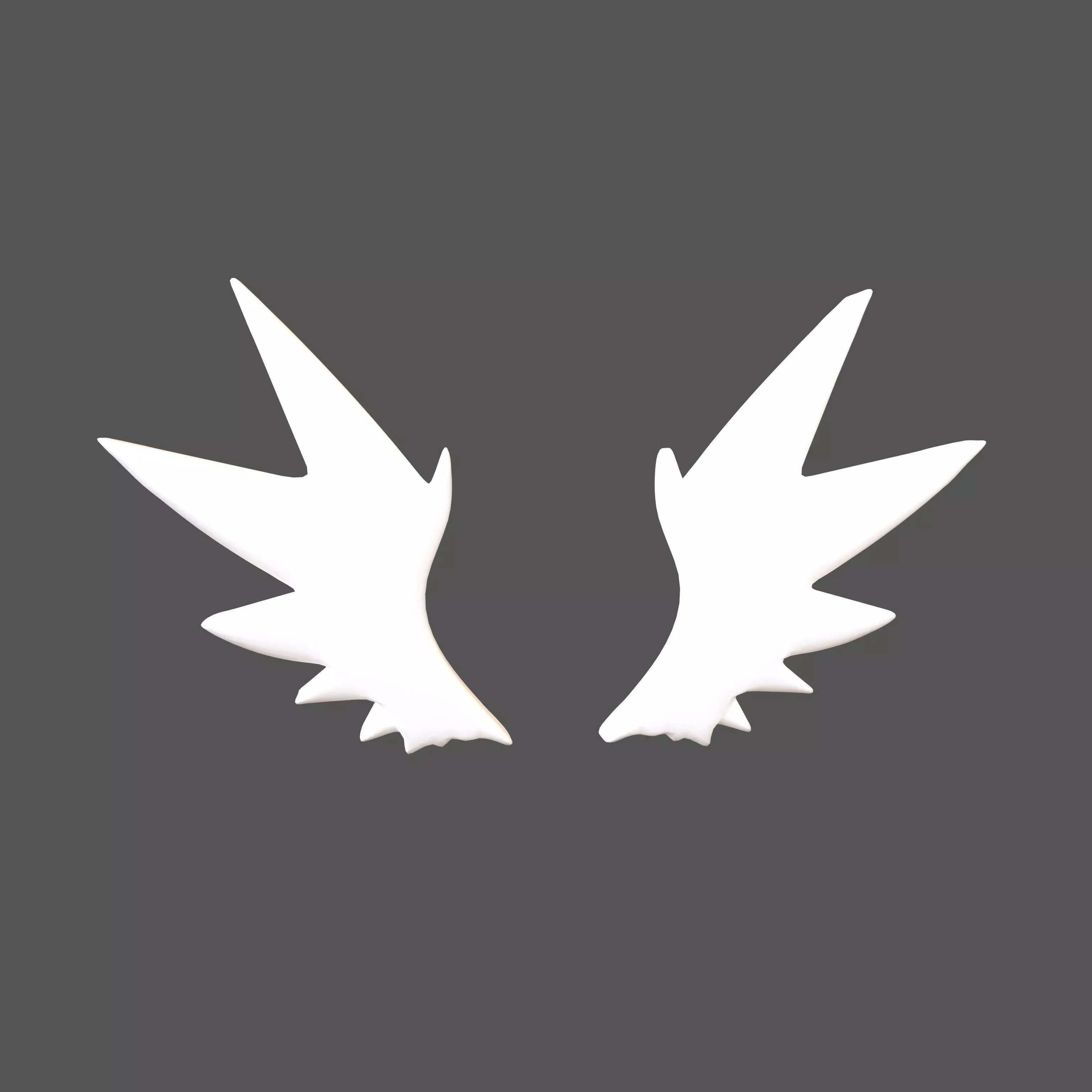 Wing Symbol v8 002 Low-poly 3D model_0