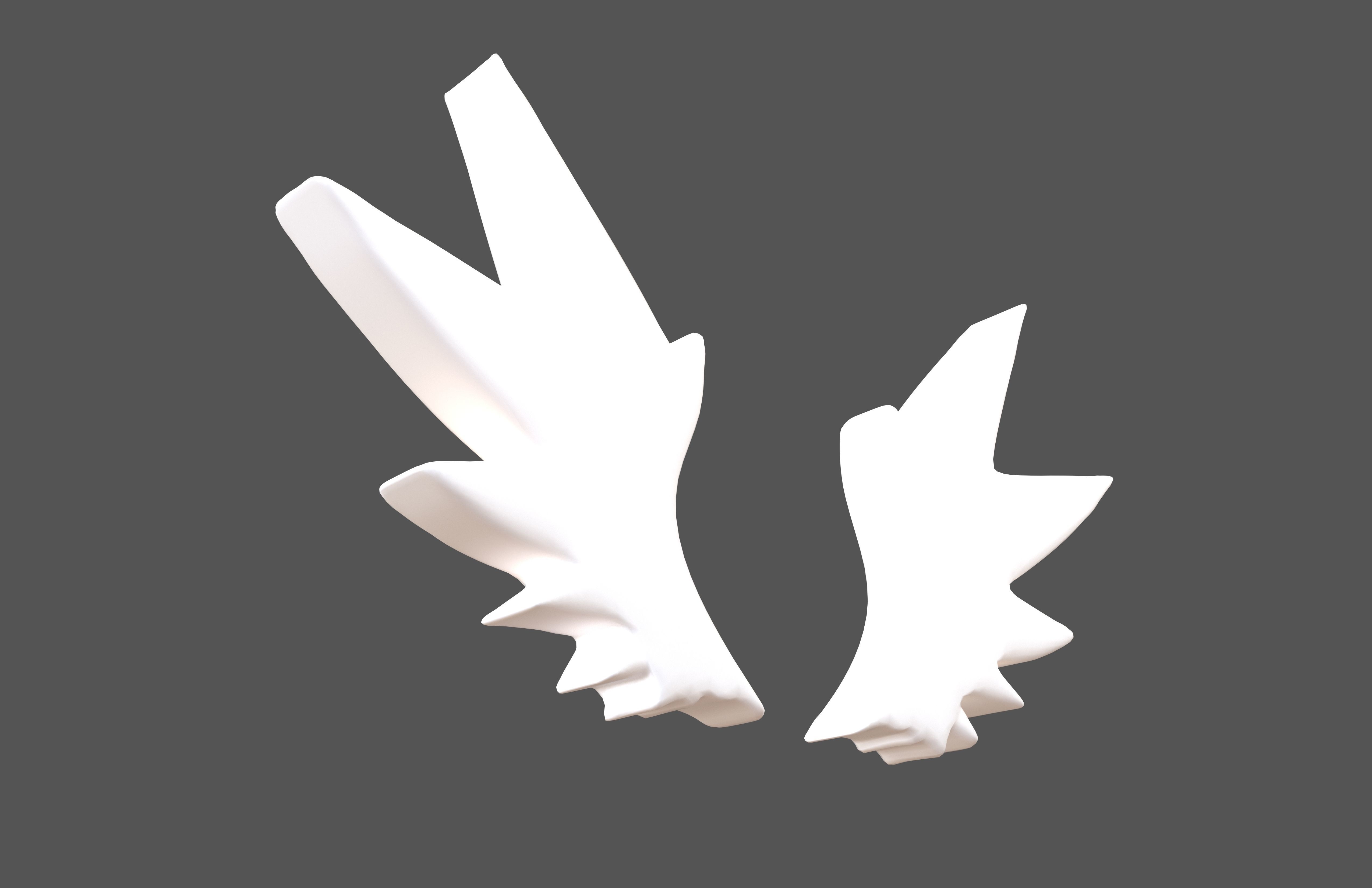 Wing Symbol v8 002 Low-poly 3D model_3
