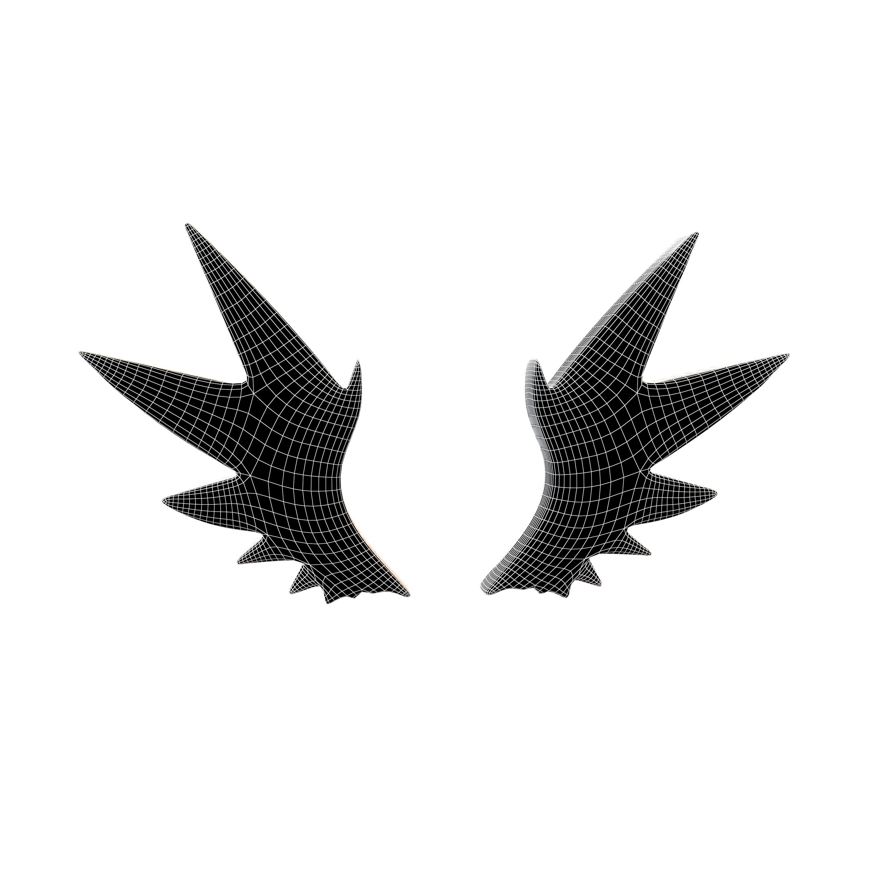 Wing Symbol v8 003 Low-poly 3D model_6
