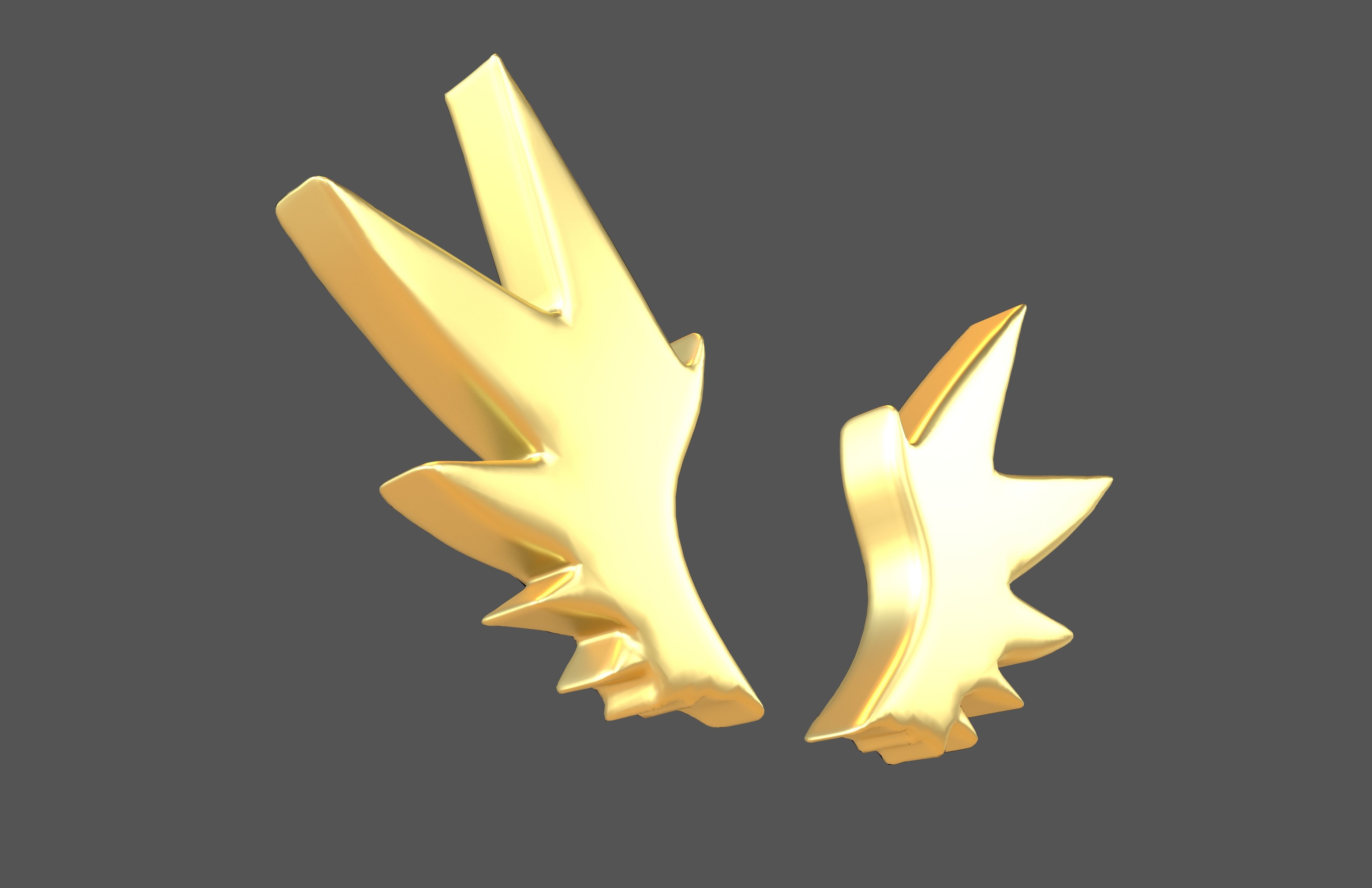 Wing Symbol v8 003 Low-poly 3D model_3