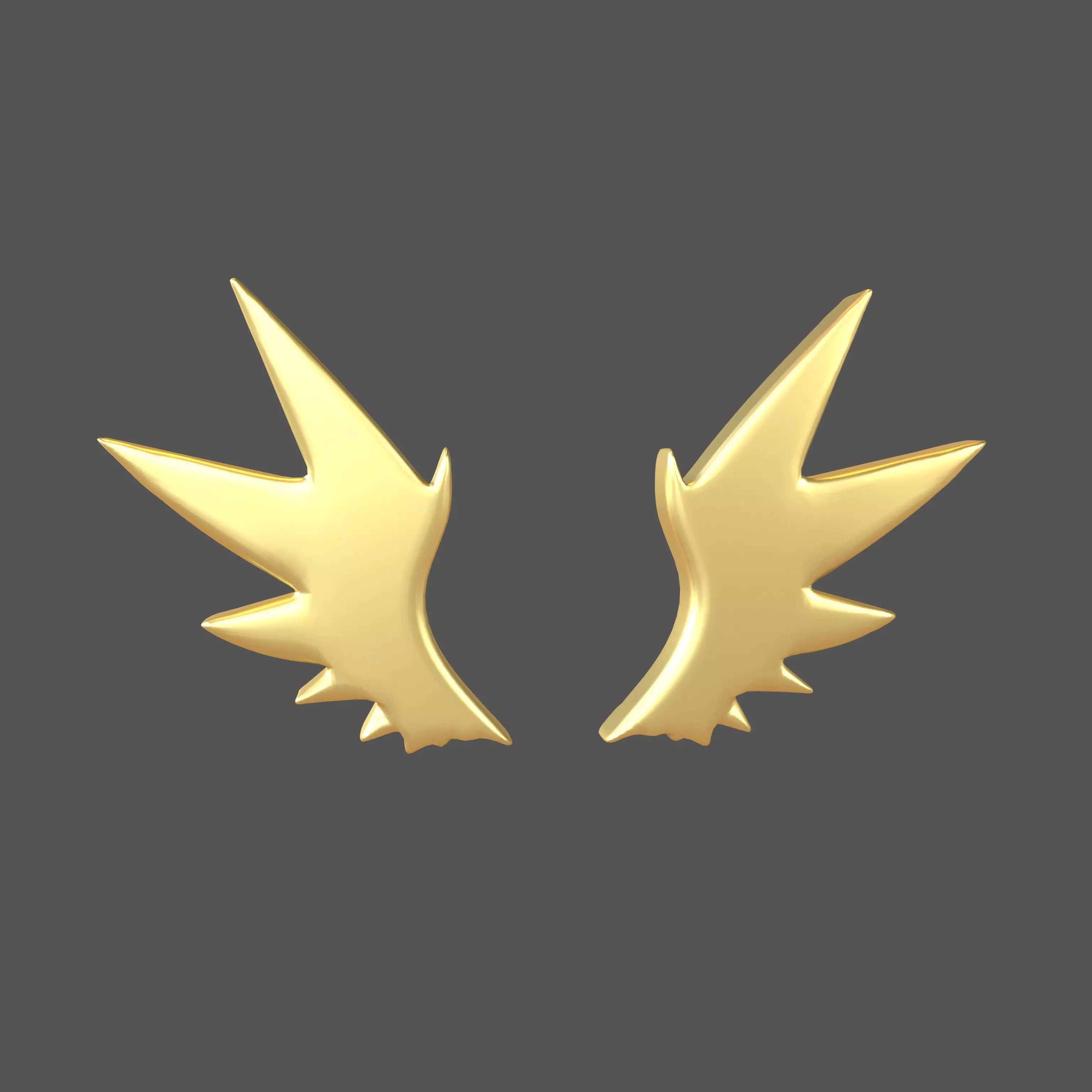 Wing Symbol v8 003 Low-poly 3D model_0