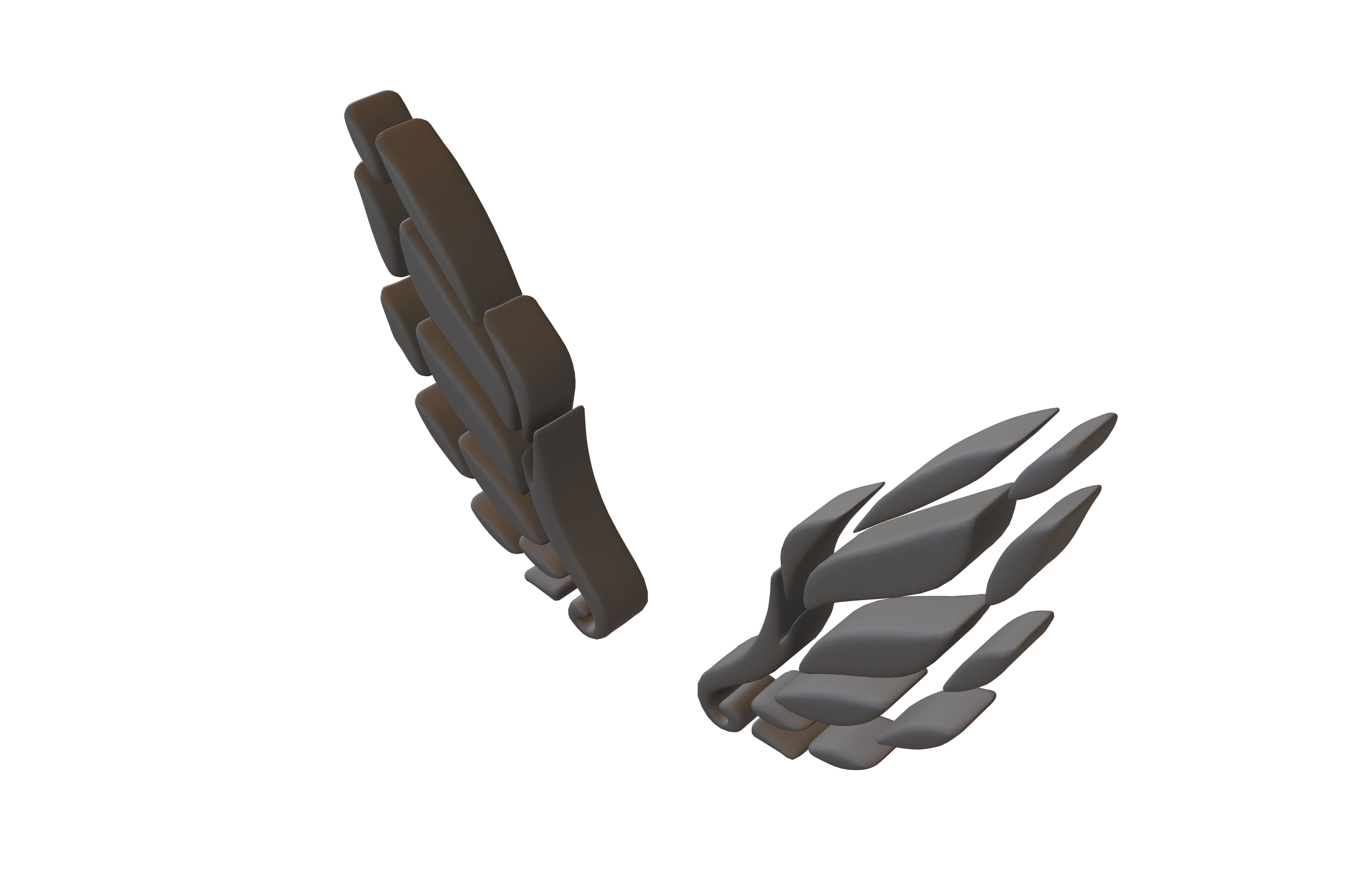 Wing Symbol v9 001 Low-poly 3D model_1