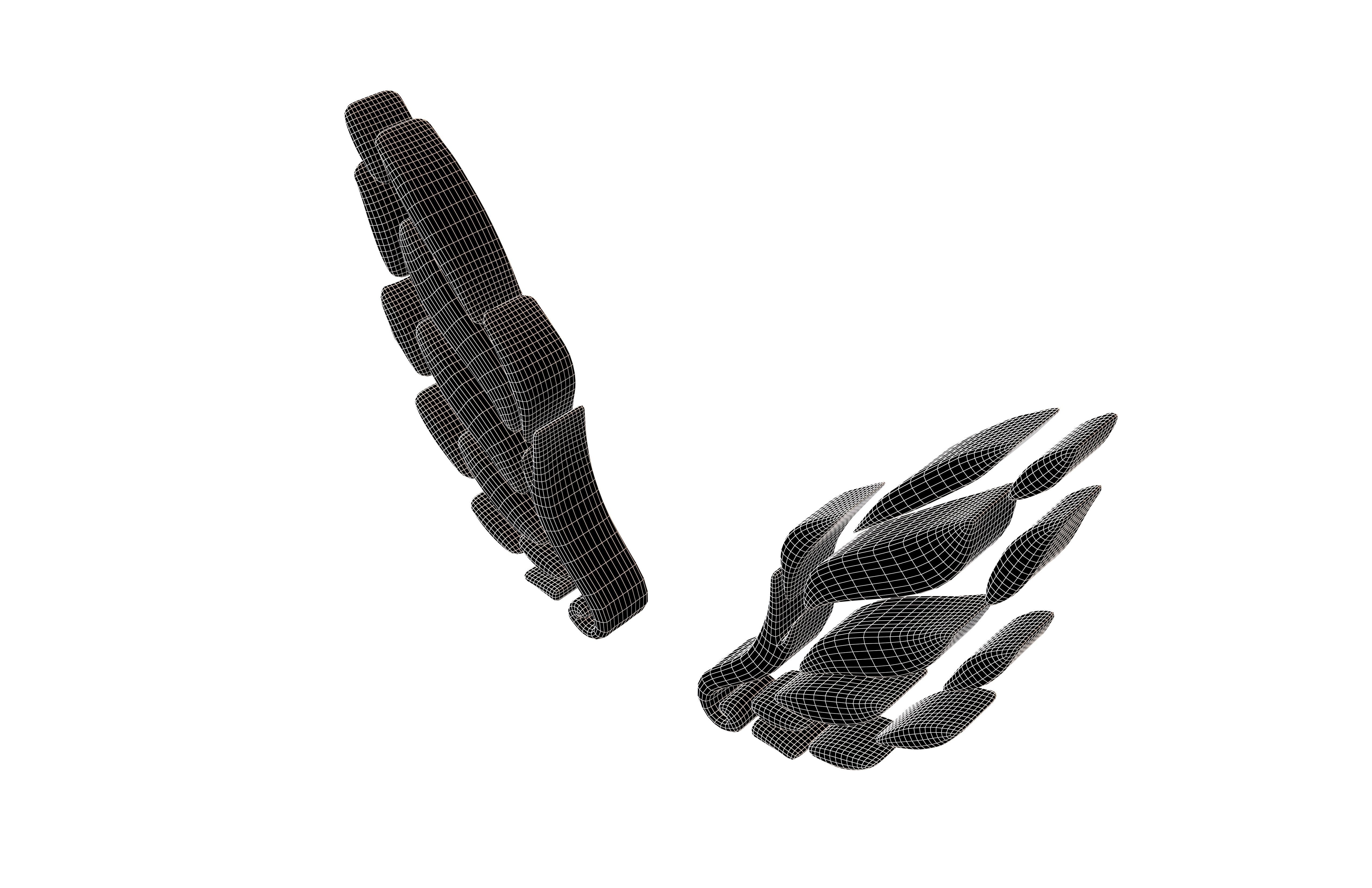 Wing Symbol v9 001 Low-poly 3D model_5