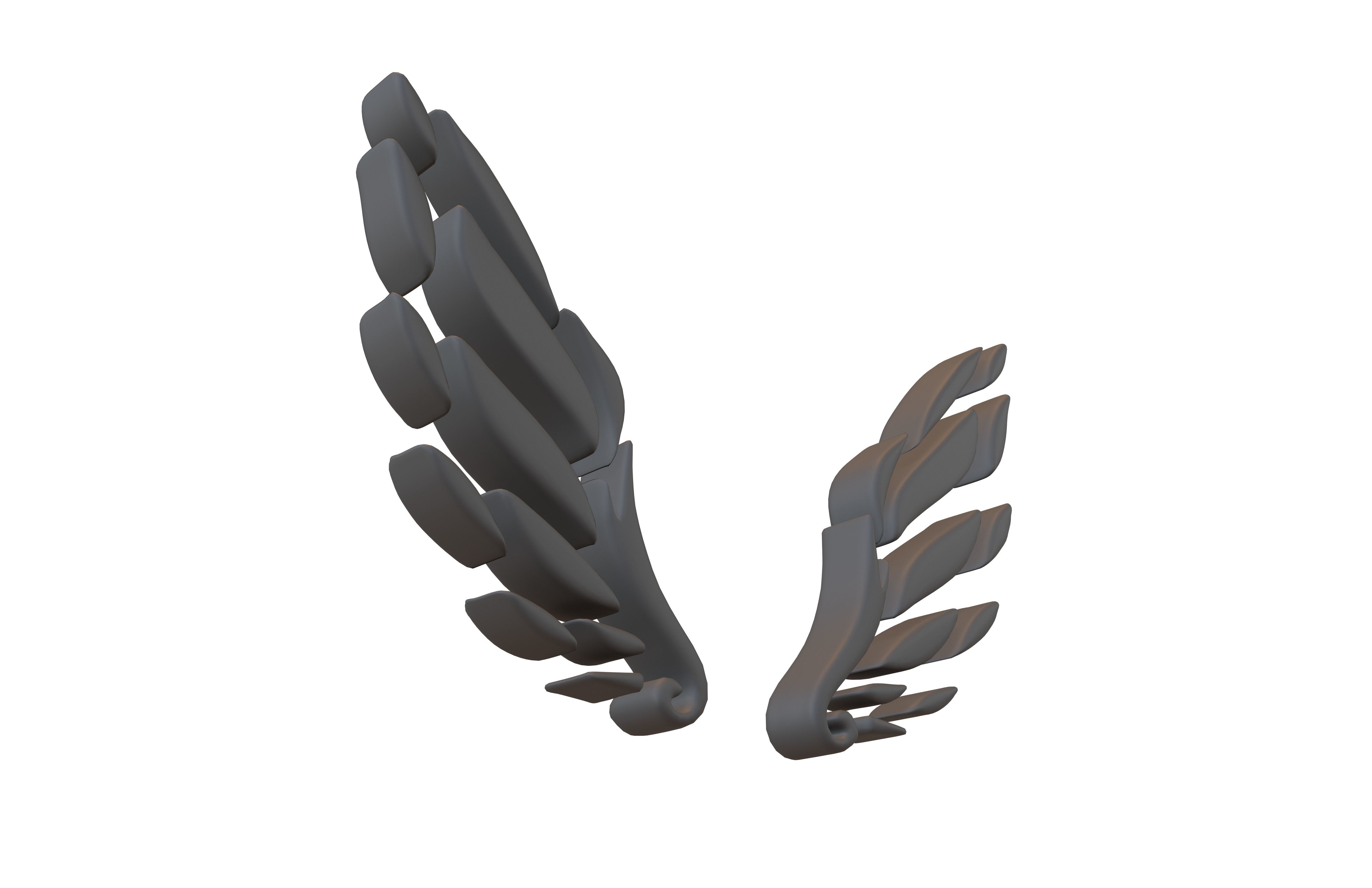 Wing Symbol v9 001 Low-poly 3D model_2