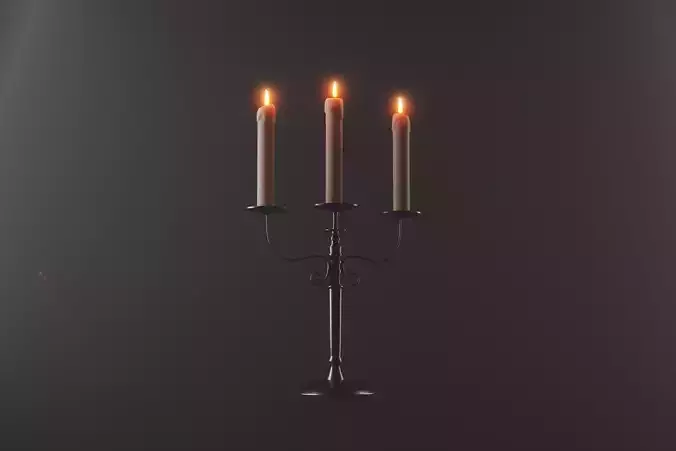 Gothic candle holder for 3 candles