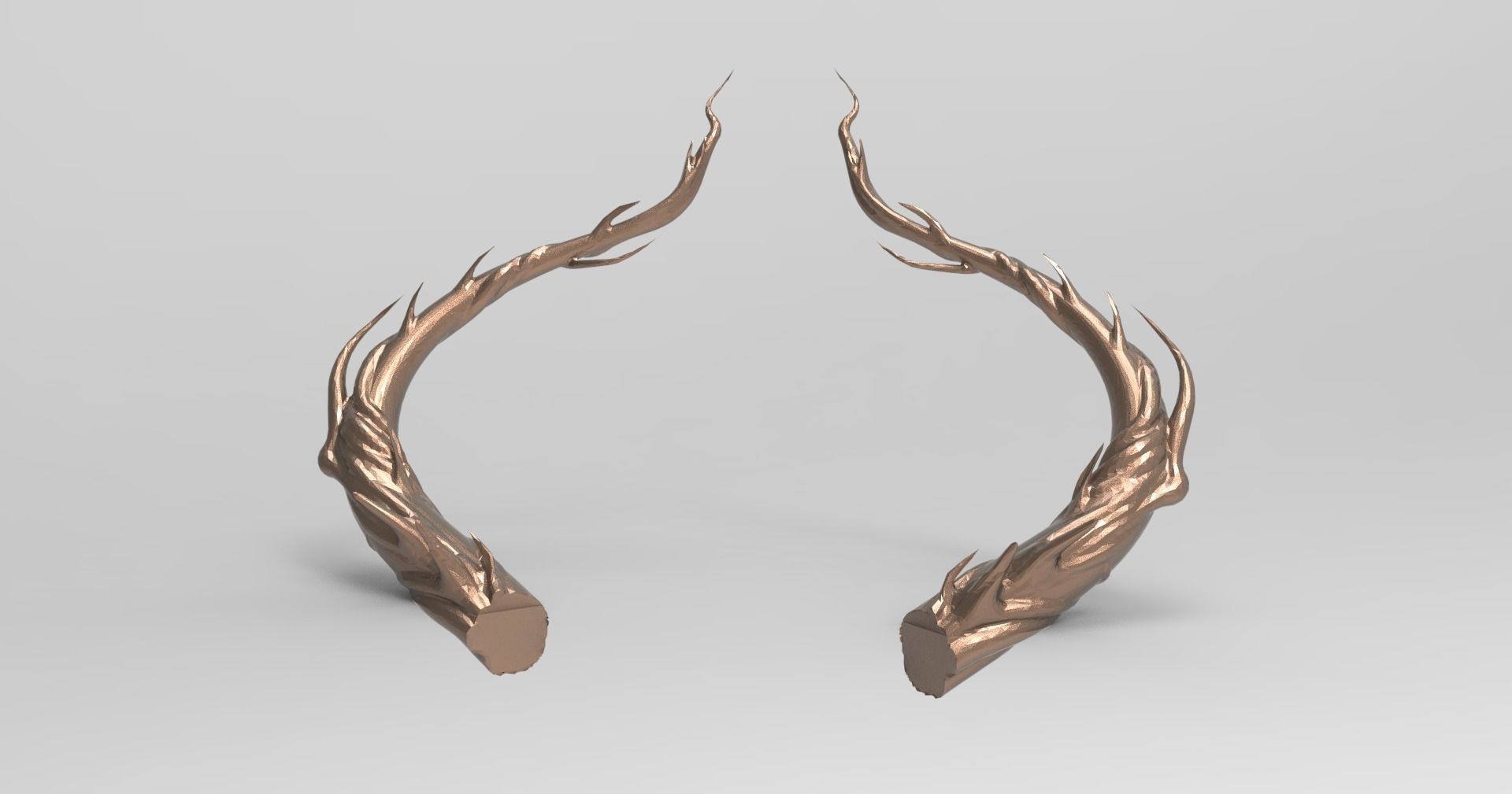 Celtic Horns  Low-poly 3D model_1