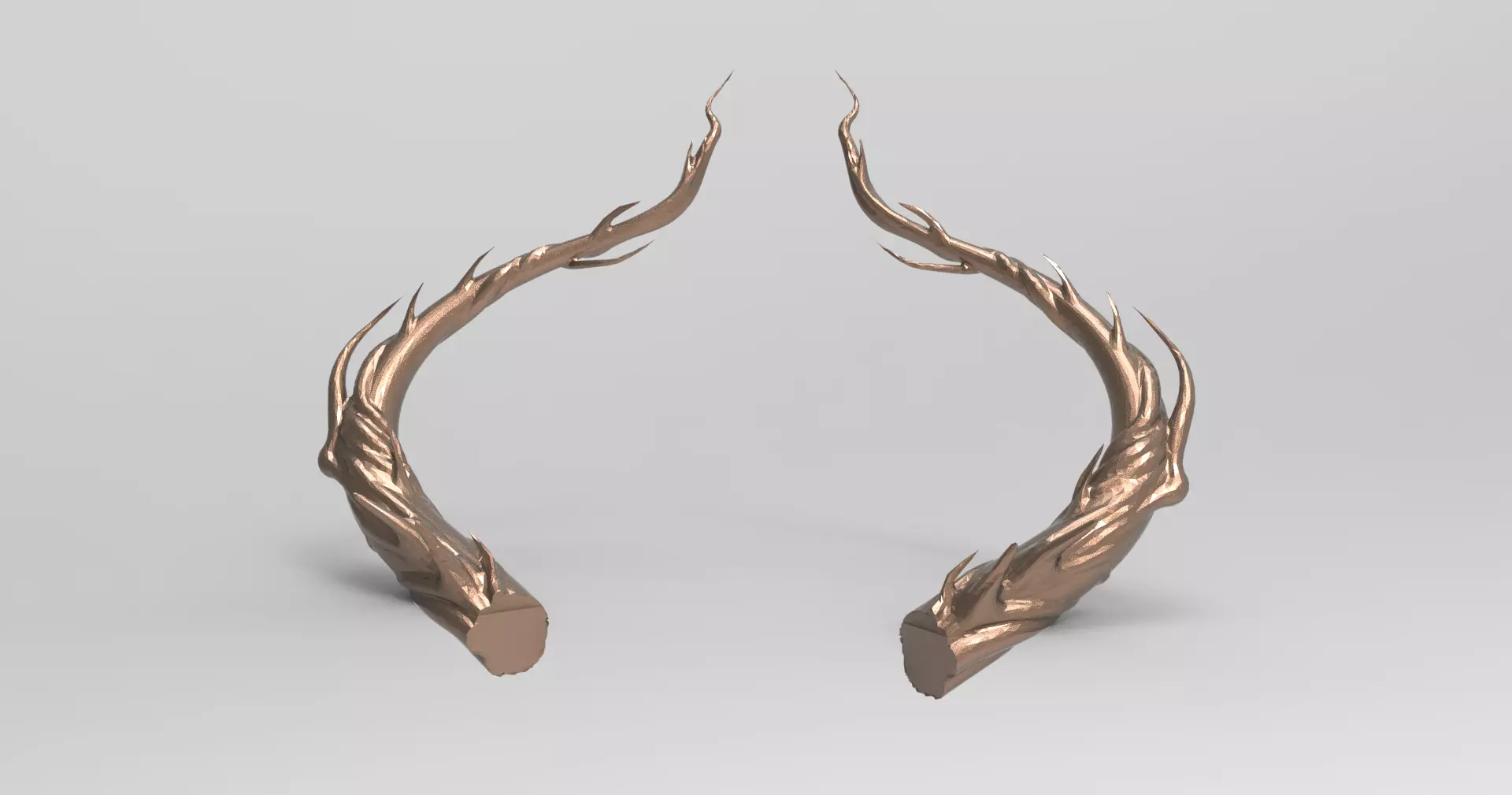 Celtic Horns  Low-poly 3D model_0