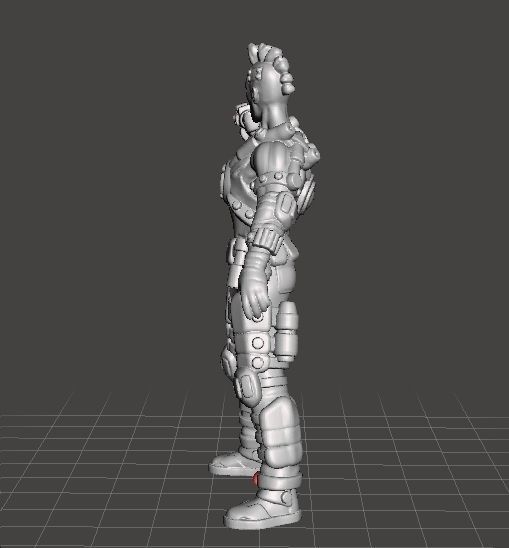 CYBERPUNK GANG MEMBER MINIATURE MODEL FOR SCIFI GAMES RPG 3D print model_1
