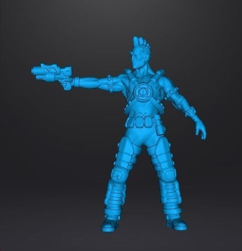 CYBERPUNK GANG MEMBER MINIATURE MODEL FOR SCIFI GAMES RPG 3D print model_6