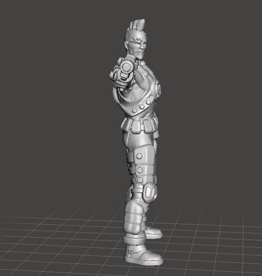 CYBERPUNK GANG MEMBER MINIATURE MODEL FOR SCIFI GAMES RPG 3D print model_3
