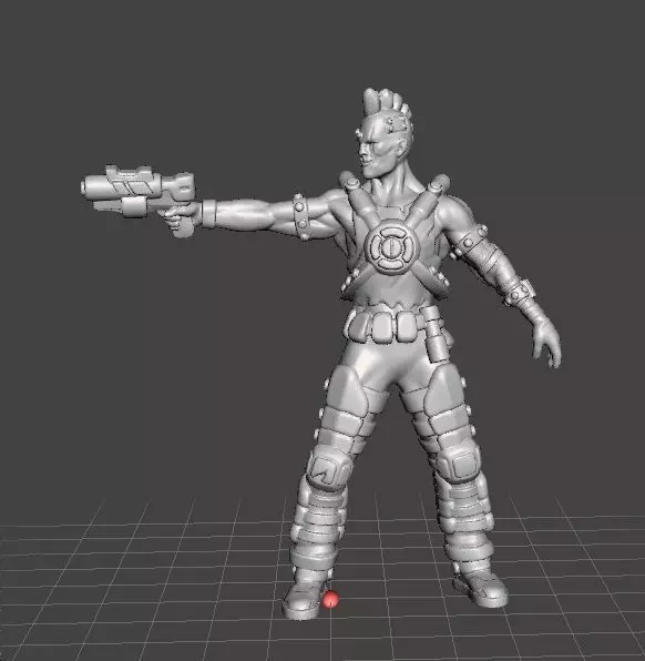 CYBERPUNK GANG MEMBER MINIATURE MODEL FOR SCIFI GAMES RPG 3D print model_0