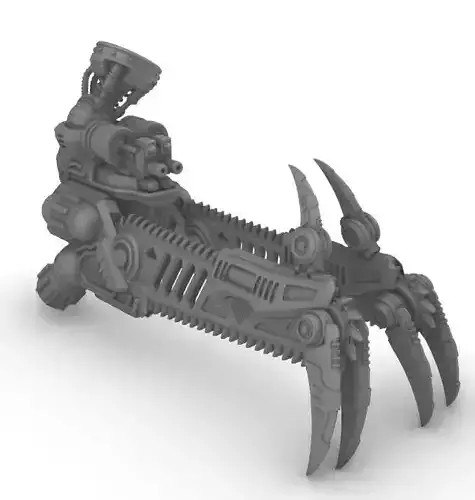 Cazador Double Chain Weapons And Heavy Flame Cannon-Separate 3D print model