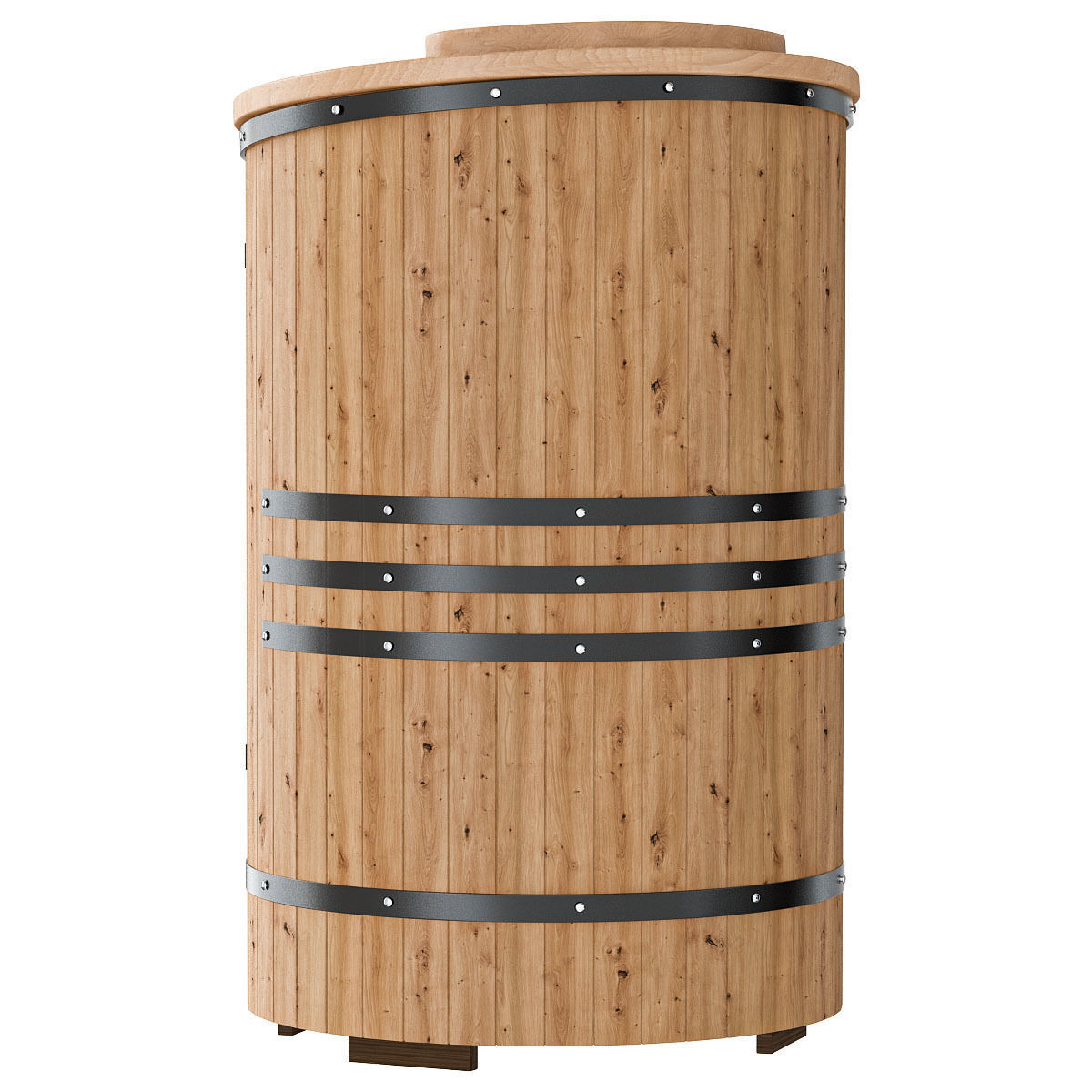 Simple cedar barrel 3D model_3