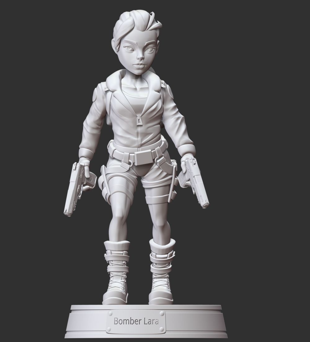 Lara Bomber Jacket 3D print model_10