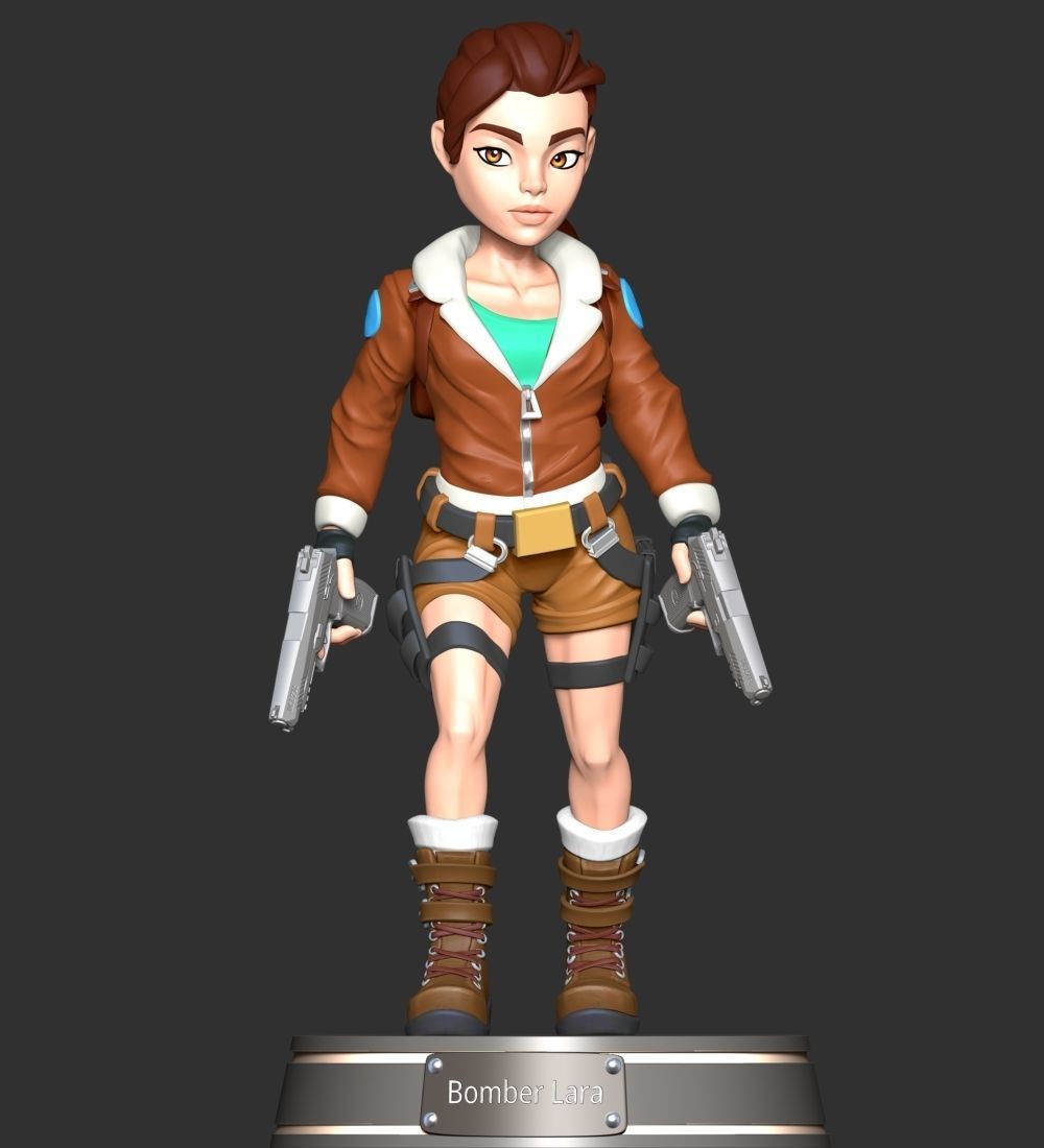 Lara Bomber Jacket 3D print model_1