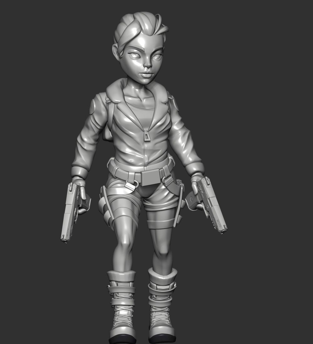 Lara Bomber Jacket 3D print model_4