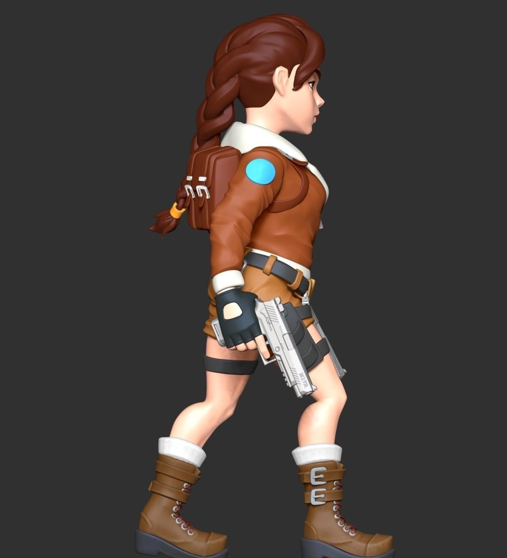 Lara Bomber Jacket 3D print model_9