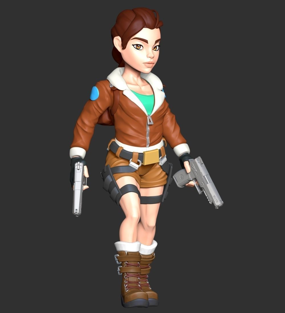 Lara Bomber Jacket 3D print model_3