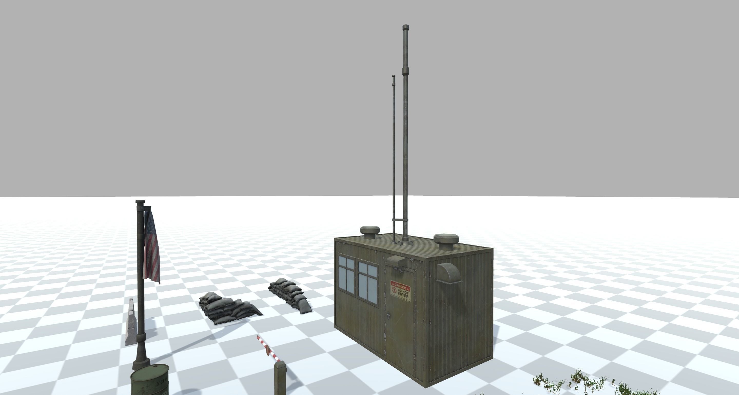 Military - Small Checkpoint 3D model_7